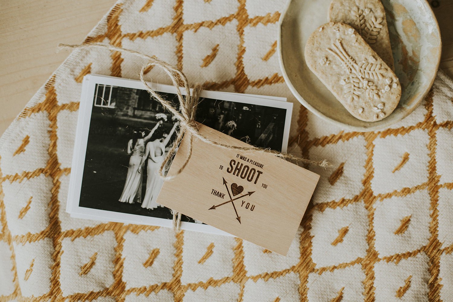 wooden thank you cards