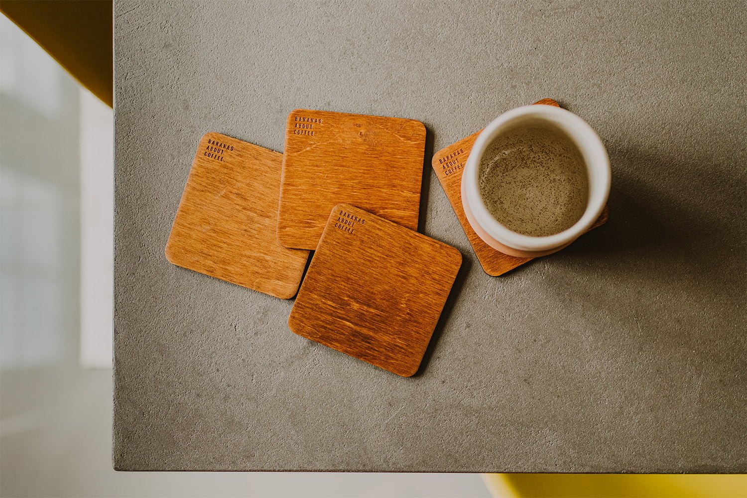 wooden coffee coasters